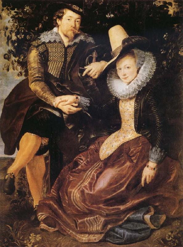 Peter Paul Rubens Rubens with his first wife Isabella Brant in the Honeysuckle Bower Spain oil painting art